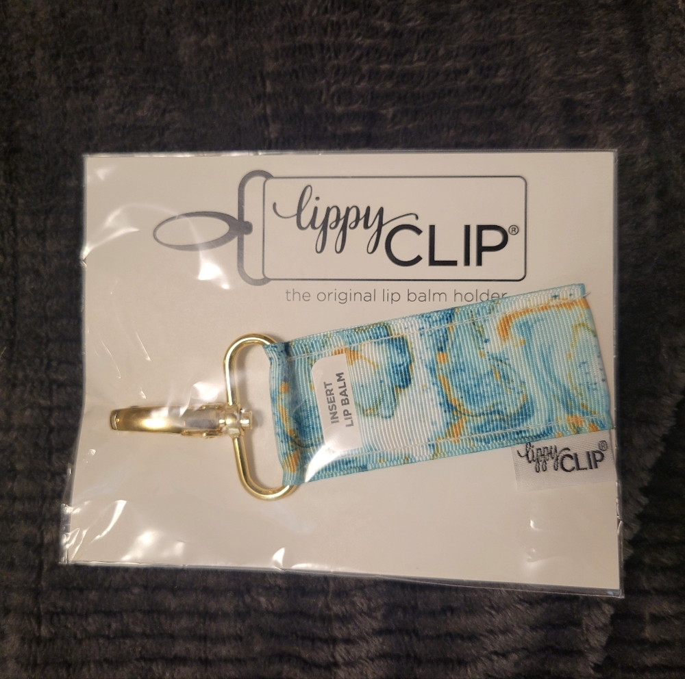 LippyClip Lip Balm Holder with Gold Clip